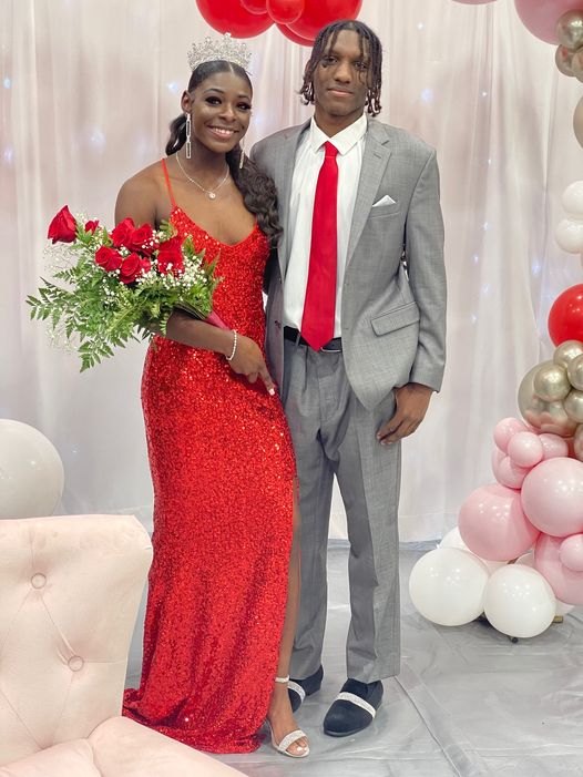 Lovefest Queen A'nyya Mitchell! She is escorted by Kye Terry.