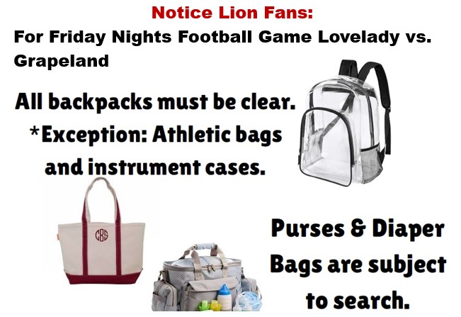 Clear Backpack Policy