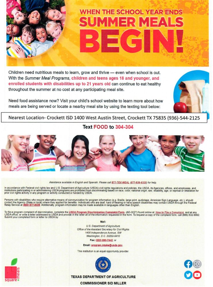 Summer Meal Program Flyer