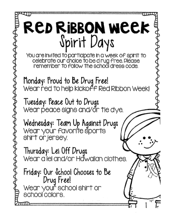 Elem/ Middle School Red Ribbon Week Flyer