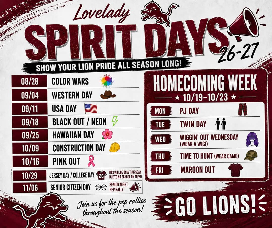 Spirit Days 2026