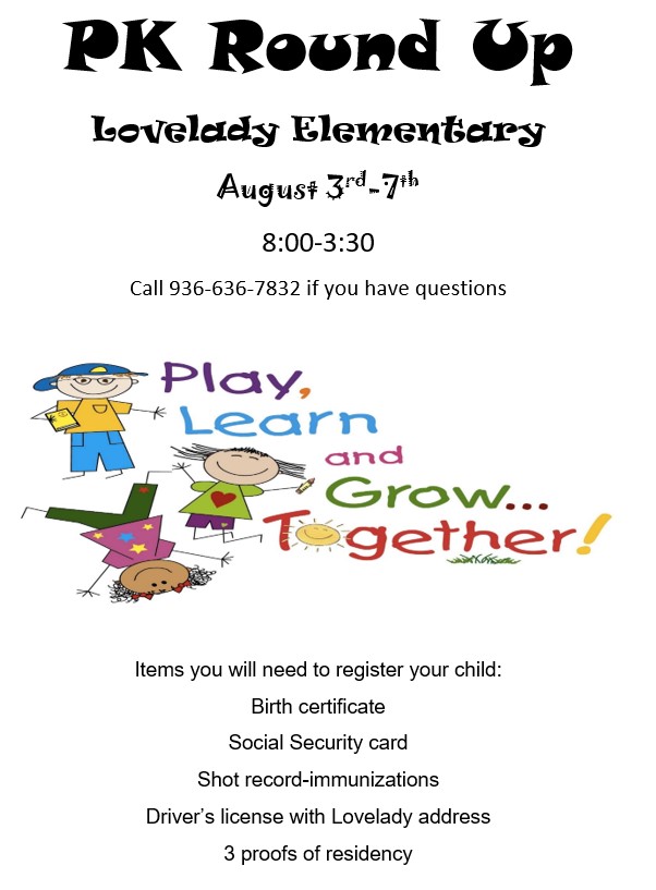 PreK Round Up Information