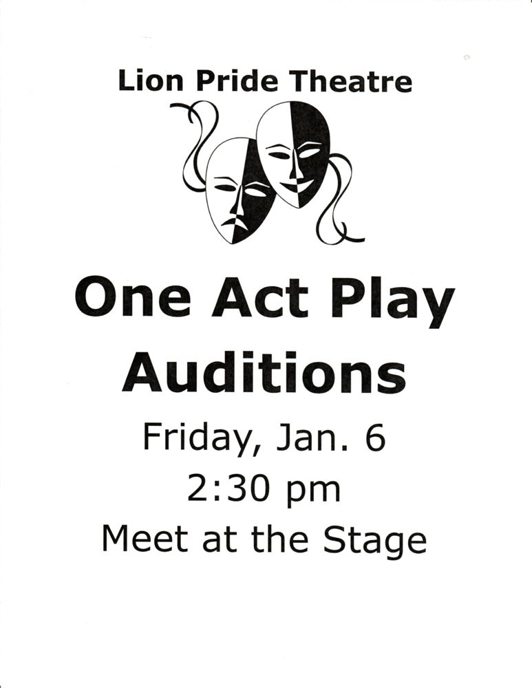 One Act Play Auditions
